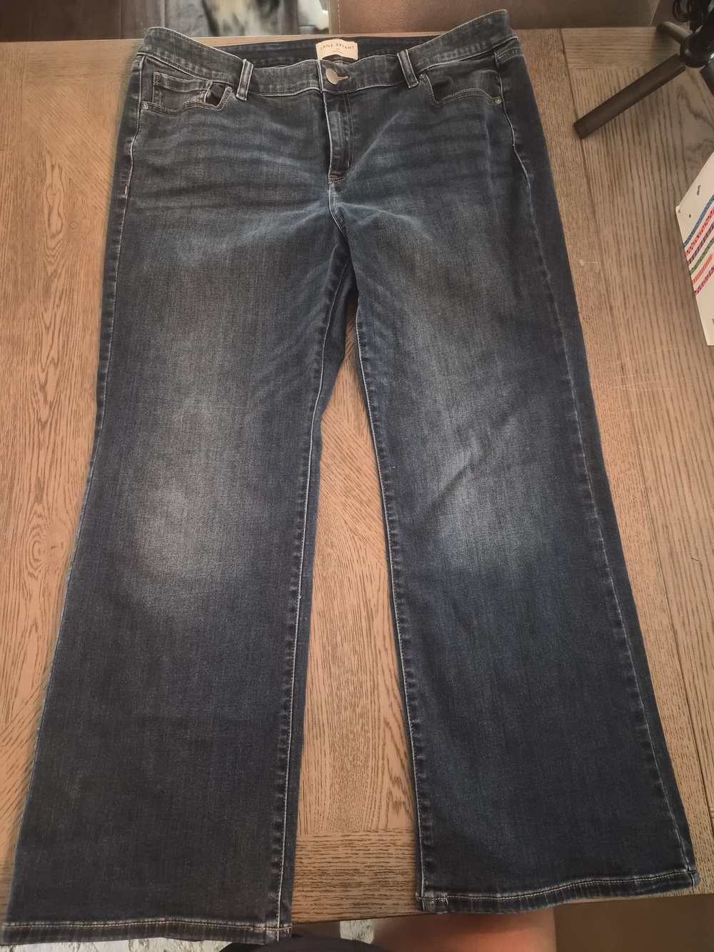 Lane Bryant Dark Blue Wide Leg Jeans